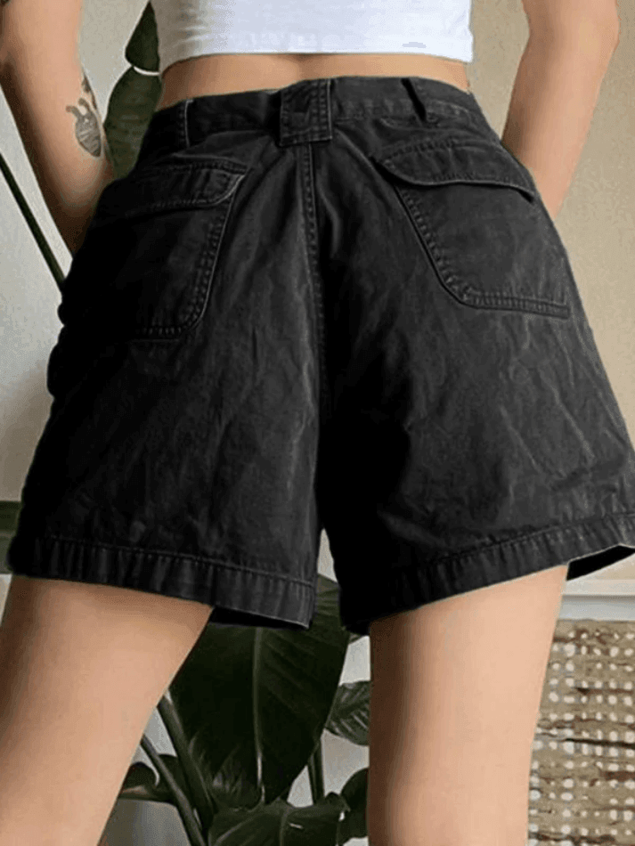 Women's Cargo Shorts with Belt Loops | High Waist