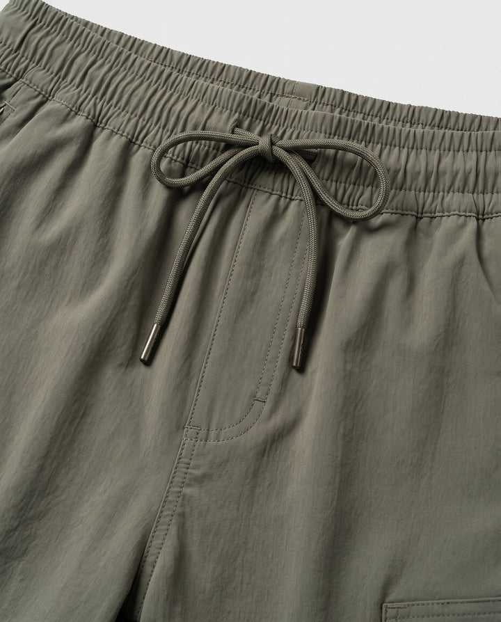 Women's Cargo Shorts with Zip Pockets | Drawstring
