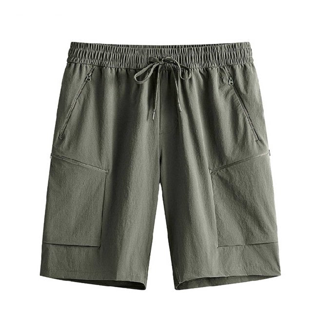 Women's Cargo Shorts with Zip Pockets | Drawstring