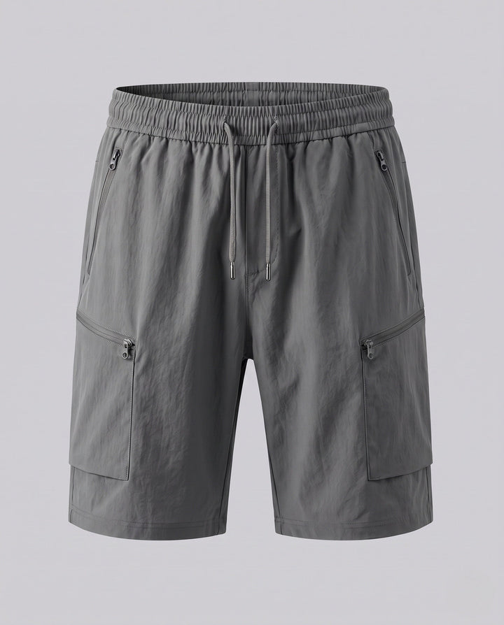 Women's Cargo Shorts with Zip Pockets | Drawstring