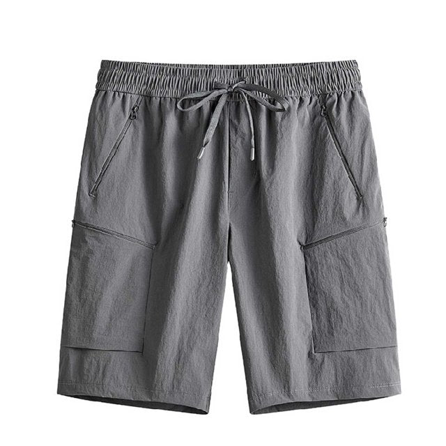 Women's Cargo Shorts with Zip Pockets | Drawstring