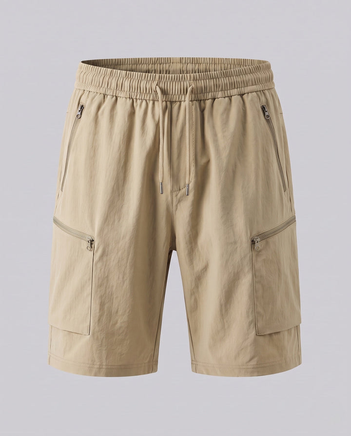 Women's Cargo Shorts with Zip Pockets | Drawstring
