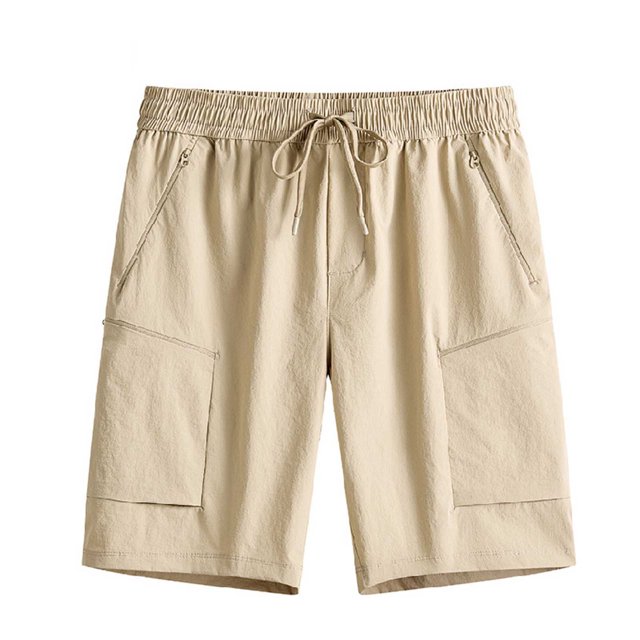 Women's Cargo Shorts with Zip Pockets | Drawstring