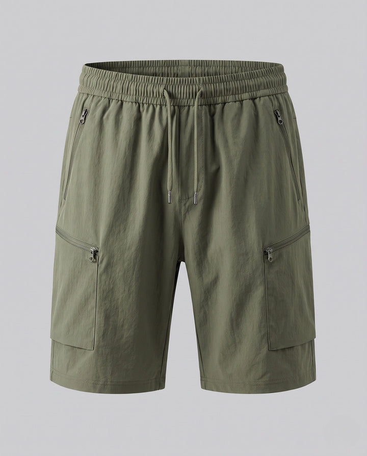 Women's Cargo Shorts with Zip Pockets | Drawstring