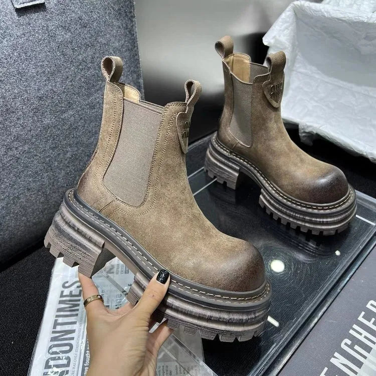 Women's Chelsea Boots with Lug Sole | Ankle Platform