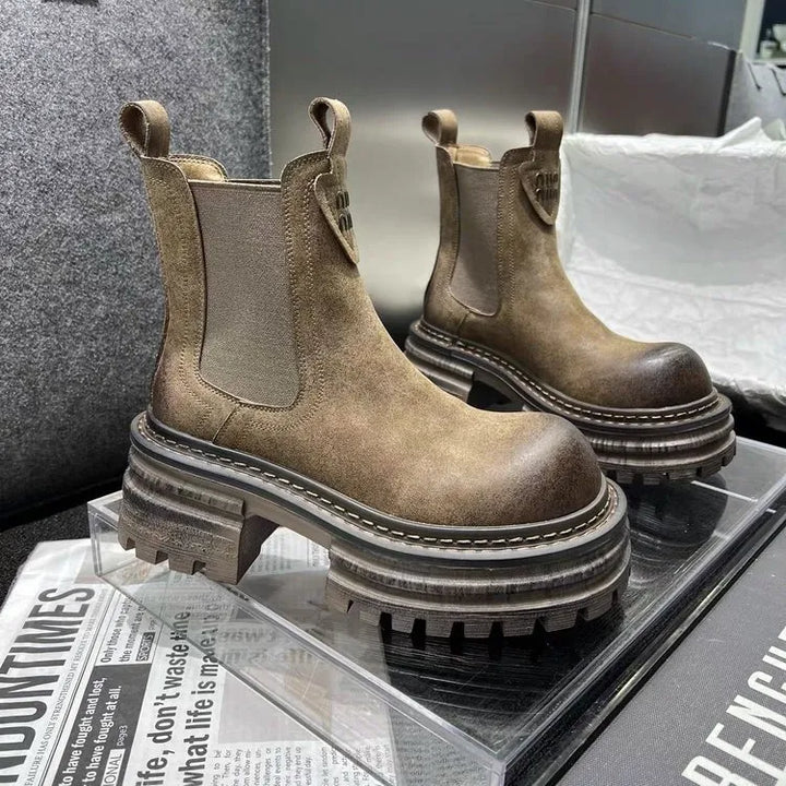 Women's Chelsea Boots with Lug Sole | Ankle Platform
