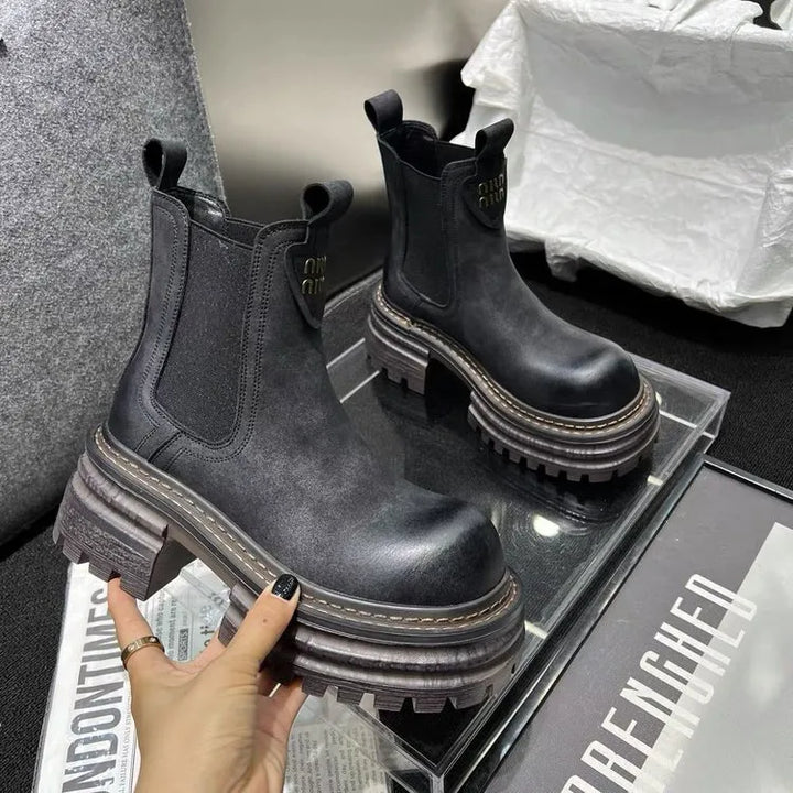 Women's Chelsea Boots with Lug Sole | Ankle Platform