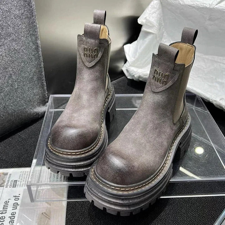 Women's Chelsea Boots with Lug Sole | Ankle Platform