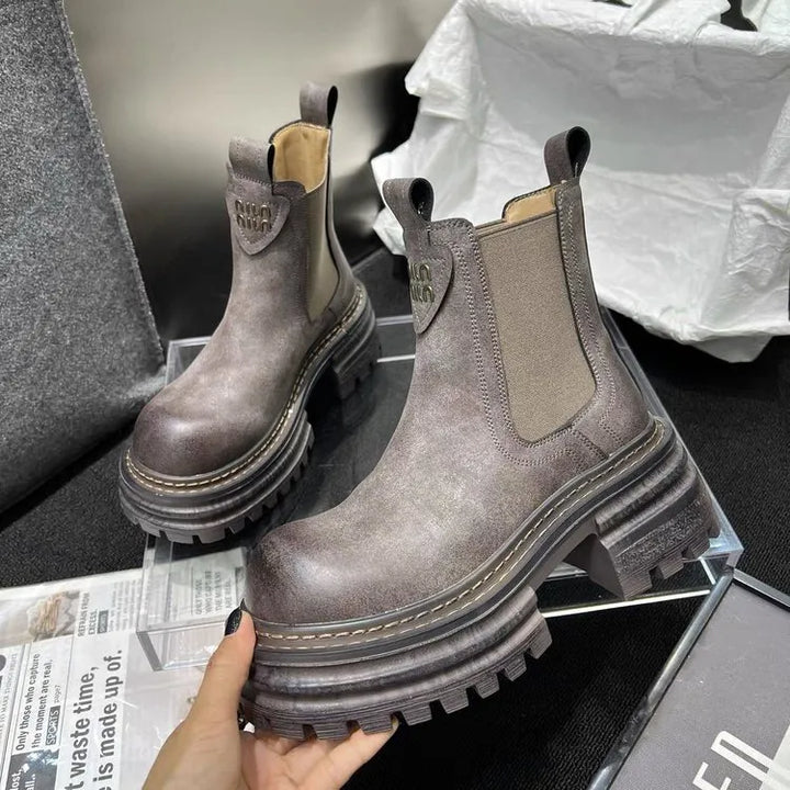 Women's Chelsea Boots with Lug Sole | Ankle Platform
