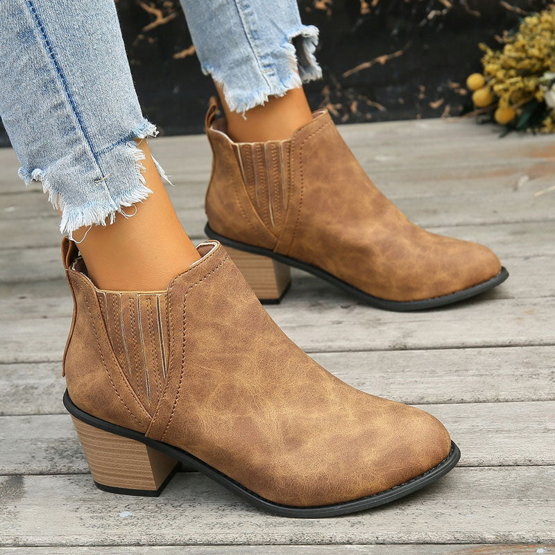 Women's Chelsea Boots with Stacked Heel | Ankle Boot