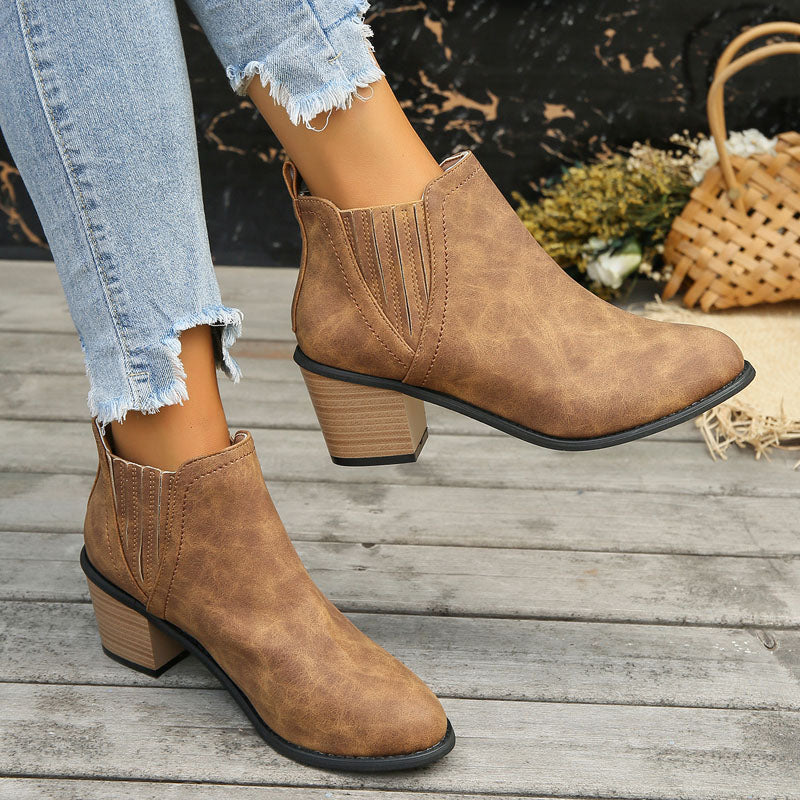 Women's Chelsea Boots with Stacked Heel | Ankle Boot