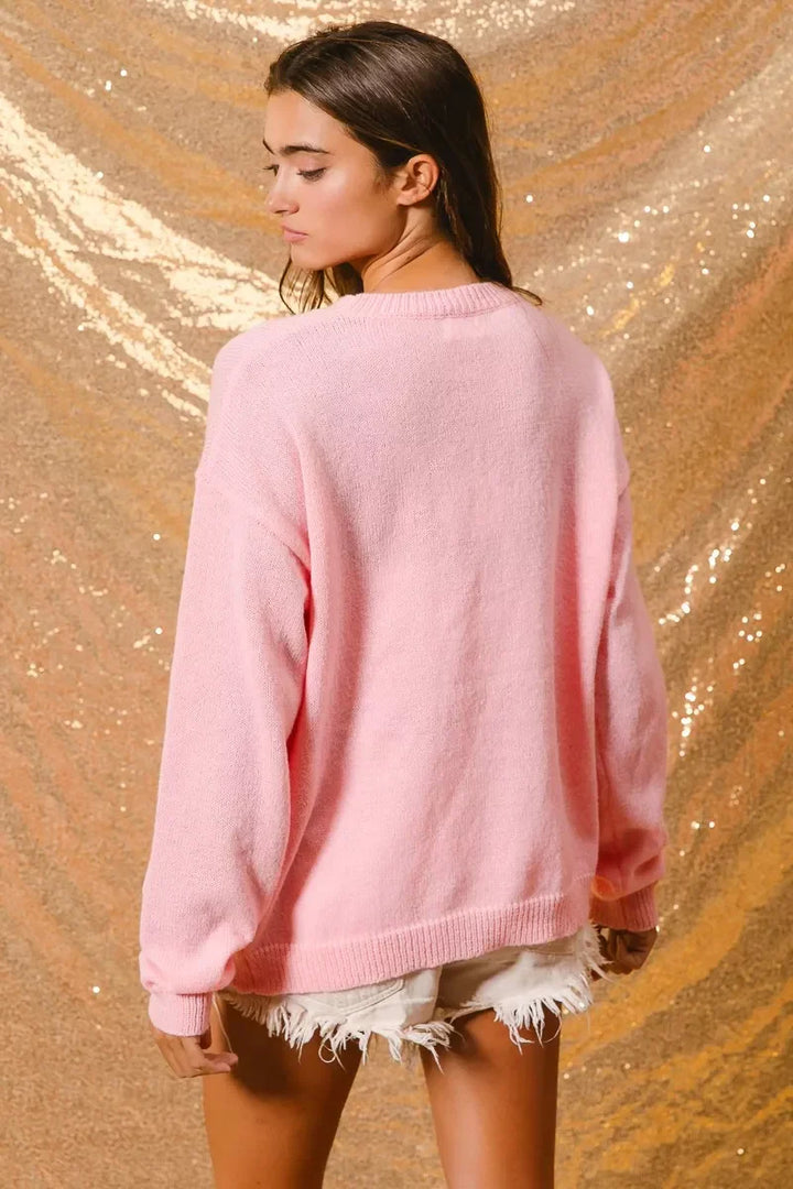 Women's Christmas Jumper with Gingerbread House | Crew Neck