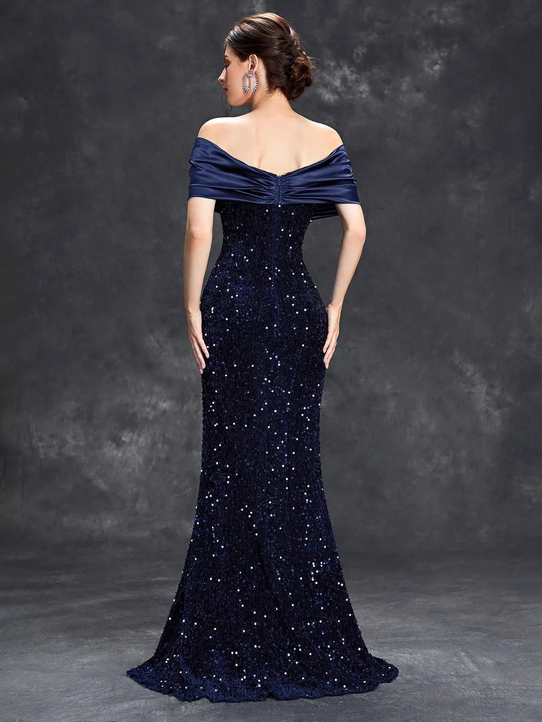 Women’s Christmas Party Dress Sequin Maxi | Off Shoulder