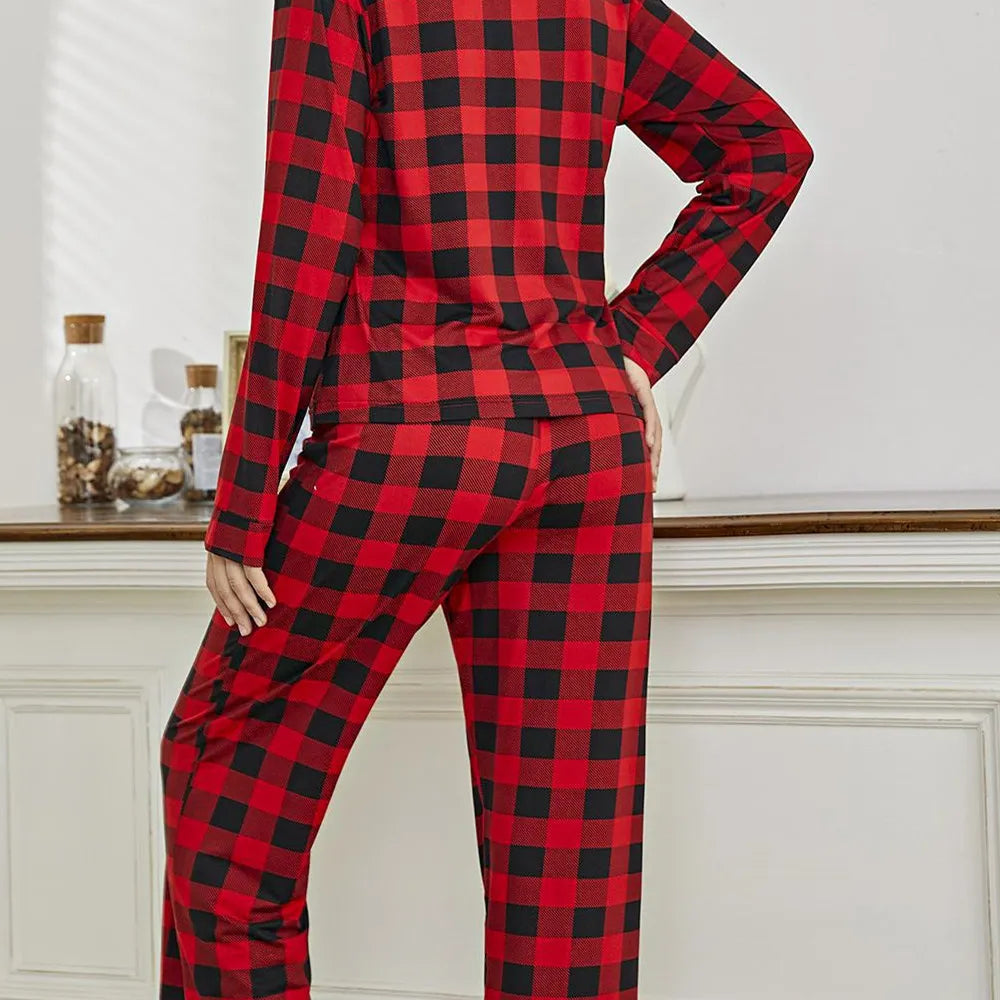 Women’s Christmas Pyjamas 2 Piece Set | Plaid Long Sleeve