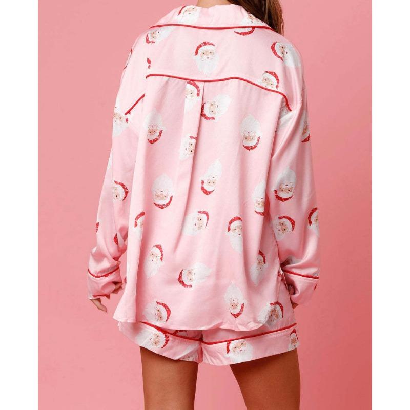Women’s Christmas Pyjamas with Long Sleeve | Shorts Set