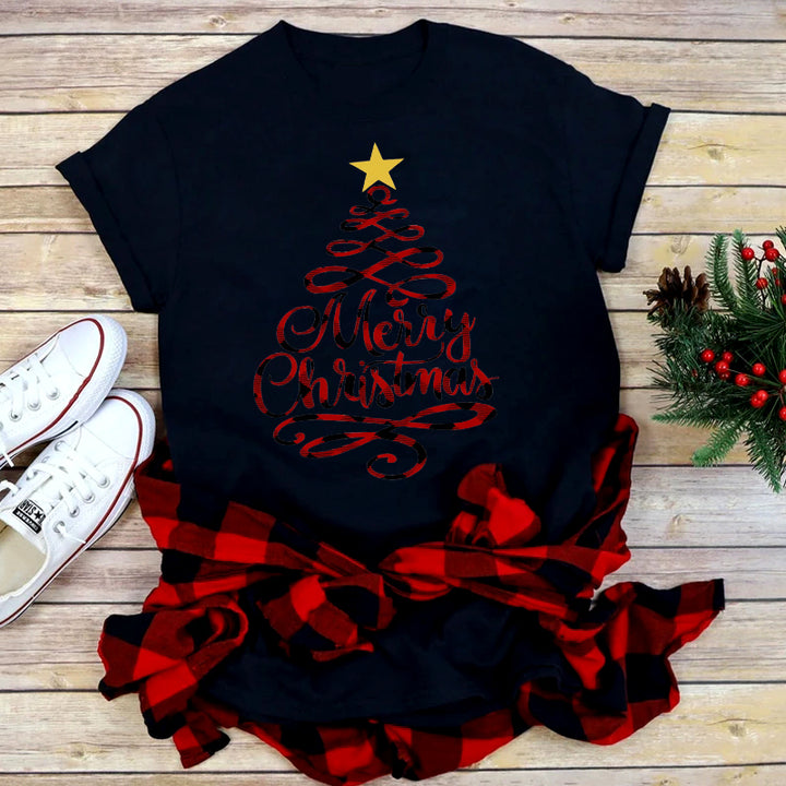 Women’s Christmas Tees Short Sleeve & Crew Neck | Festive