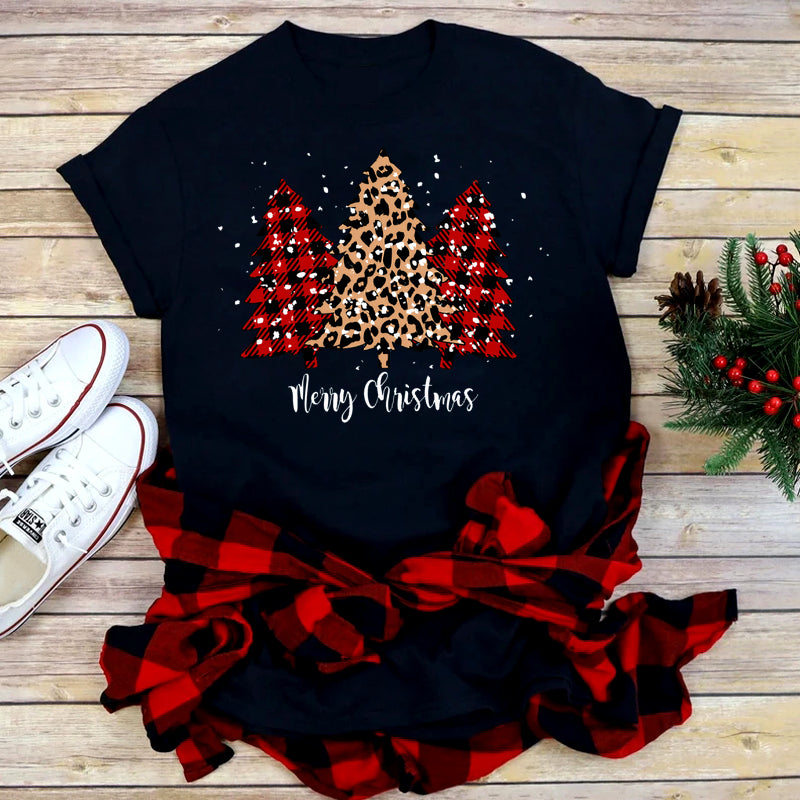 Women’s Christmas Tees Short Sleeve & Crew Neck | Festive