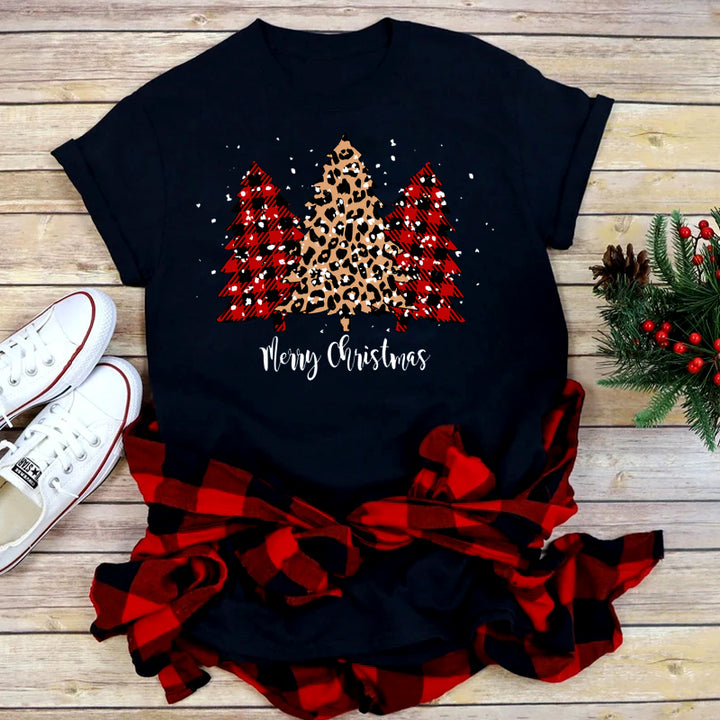 Women’s Christmas Tees Short Sleeve & Crew Neck | Festive