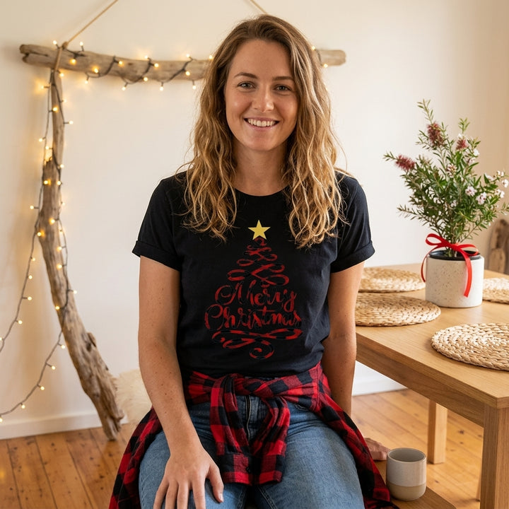 Women’s Christmas Tees Short Sleeve & Crew Neck | Festive