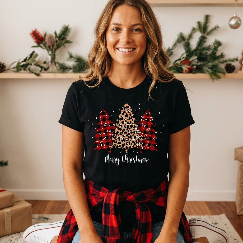 Women’s Christmas Tees Short Sleeve & Crew Neck | Festive