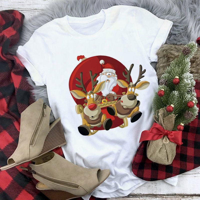 Women’s Christmas Tees with Festive Graphic | Short Sleeve