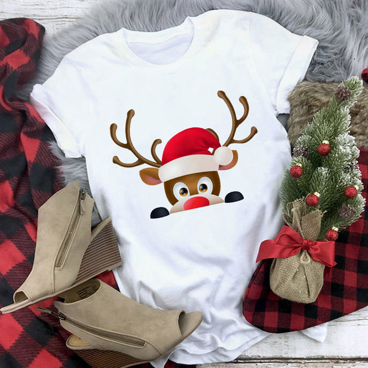 Women’s Christmas Tees with Festive Graphic | Short Sleeve