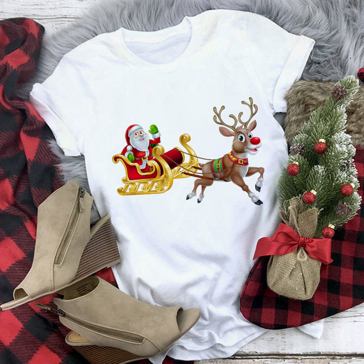 Women’s Christmas Tees with Festive Graphic | Short Sleeve