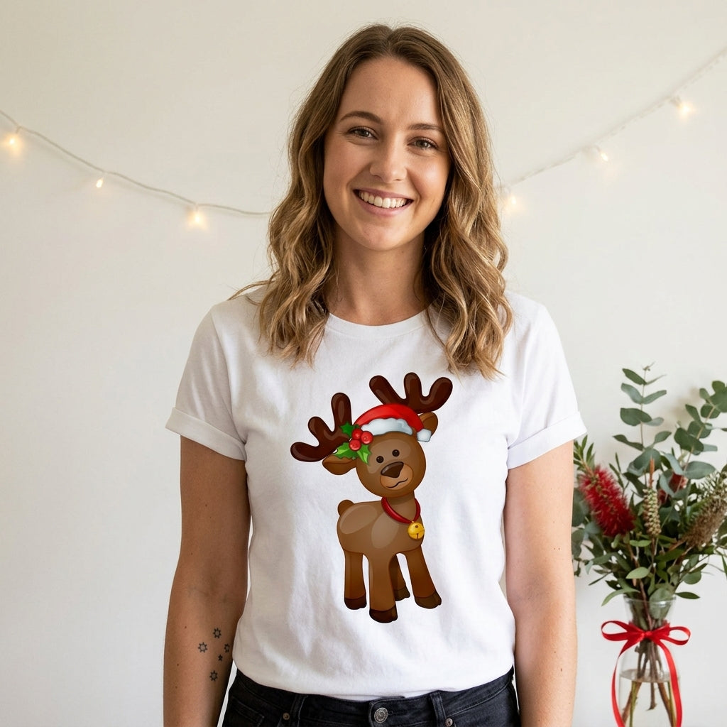 Women’s Christmas Tees with Festive Graphic | Short Sleeve