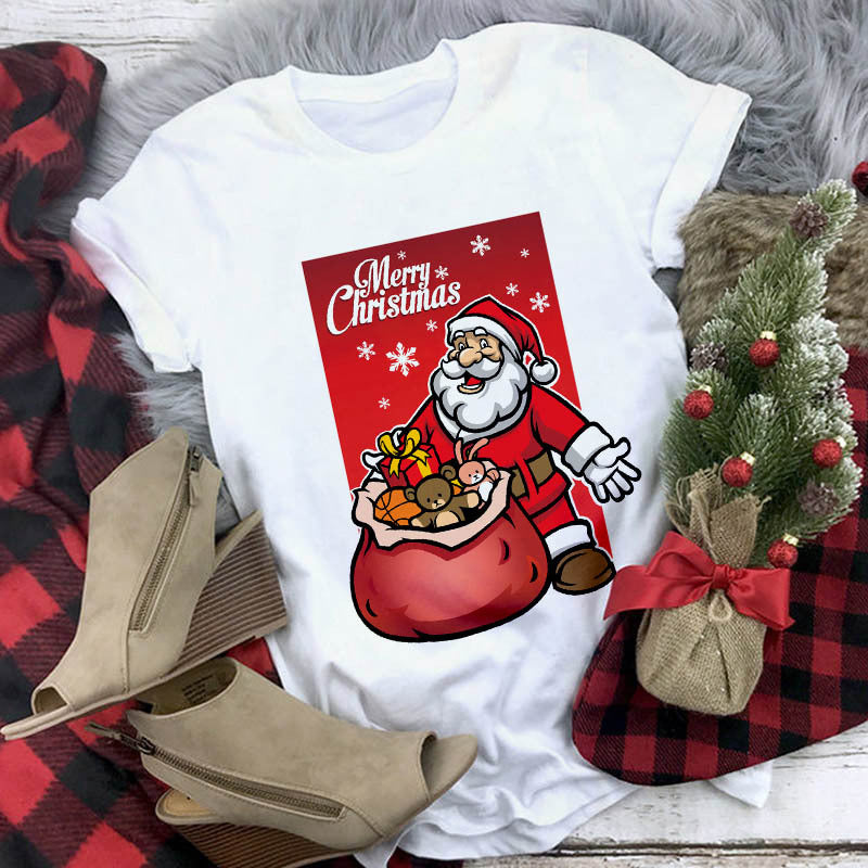 Women’s Christmas Tees with Festive Graphic | Short Sleeve