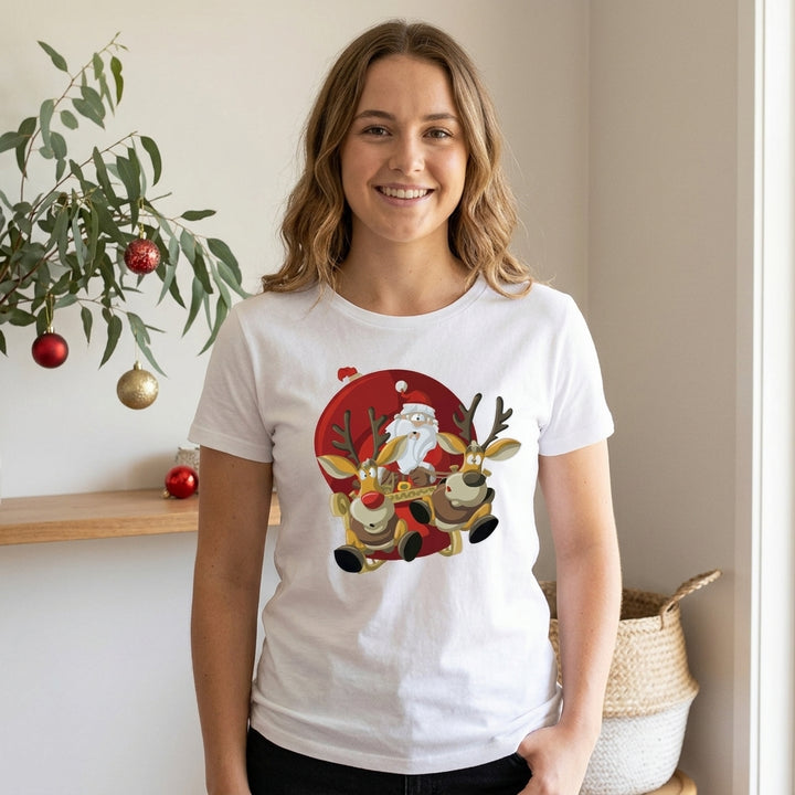Women’s Christmas Tees with Festive Graphic | Short Sleeve