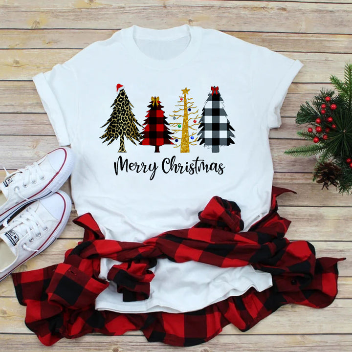 Women’s Christmas Tees with Festive Graphic & Short Sleeve | Festive