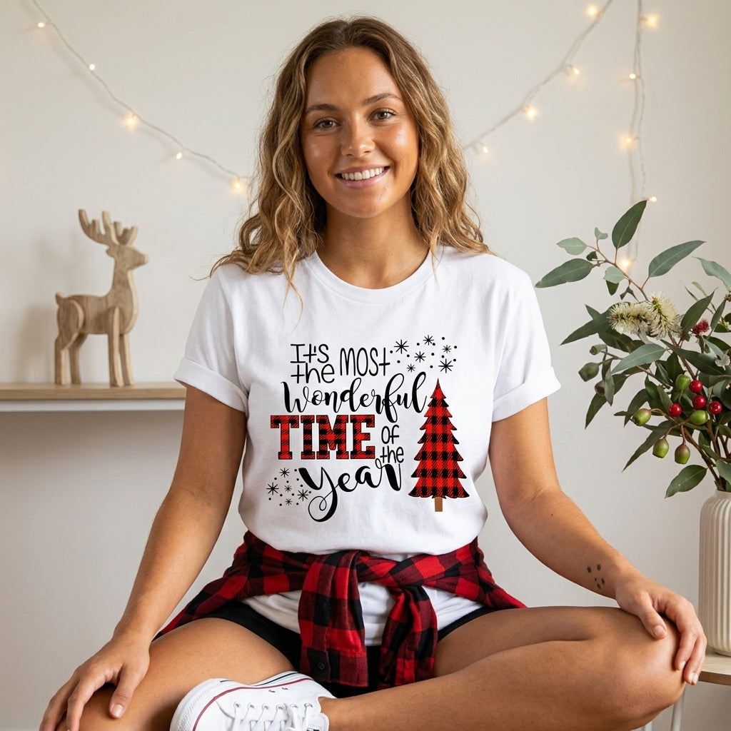 Women’s Christmas Tees with Festive Graphic & Short Sleeve | Festive