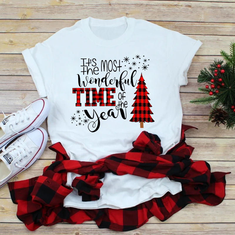 Women’s Christmas Tees with Festive Graphic & Short Sleeve | Festive