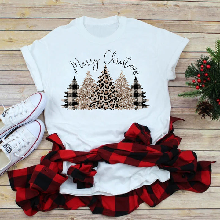 Women’s Christmas Tees with Festive Graphic & Short Sleeve | Festive