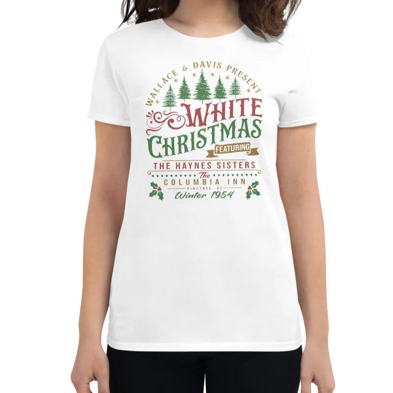 Women’s Christmas Tees with Retro Holiday Graphic | Short Sleeve