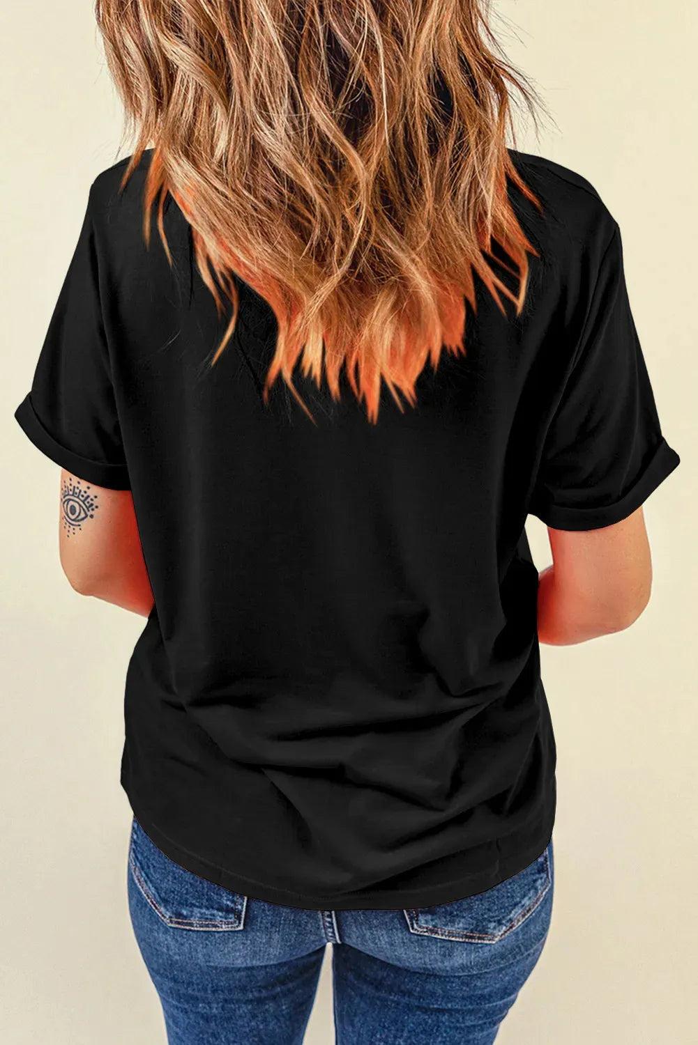 Women’s Christmas Tees with Sequin Santa Faces | Short Sleeve
