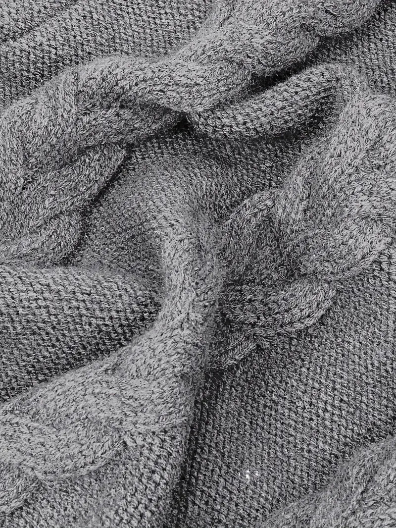 Women's Chunky Cable Knit Dress with Turtleneck | Mini