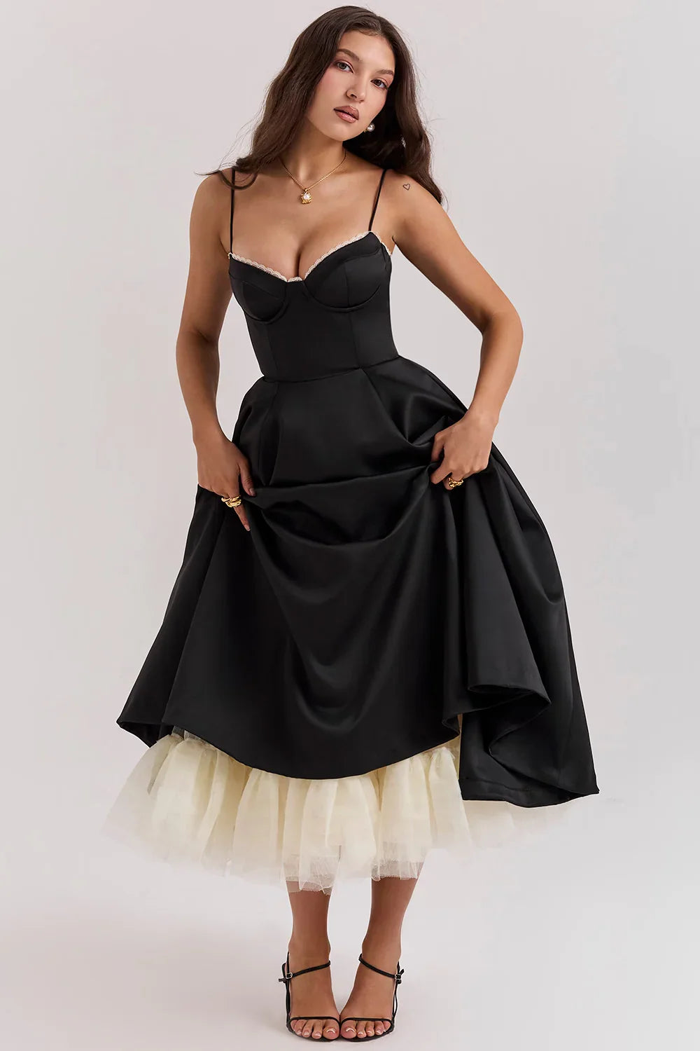 Women's Cocktail Dress with Full Skirt | Midi
