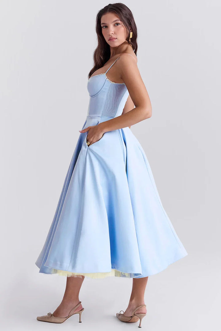 Women's Cocktail Dress with Full Skirt | Midi