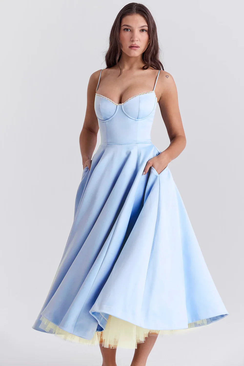 Women's Cocktail Dress with Full Skirt | Midi