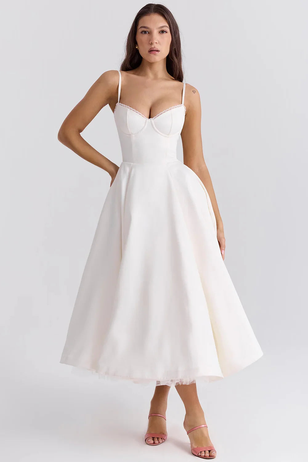 Women's Cocktail Dress with Full Skirt | Midi