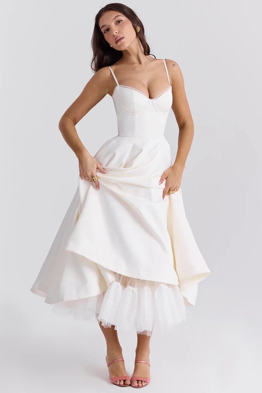 Women's Cocktail Dress with Full Skirt | Midi