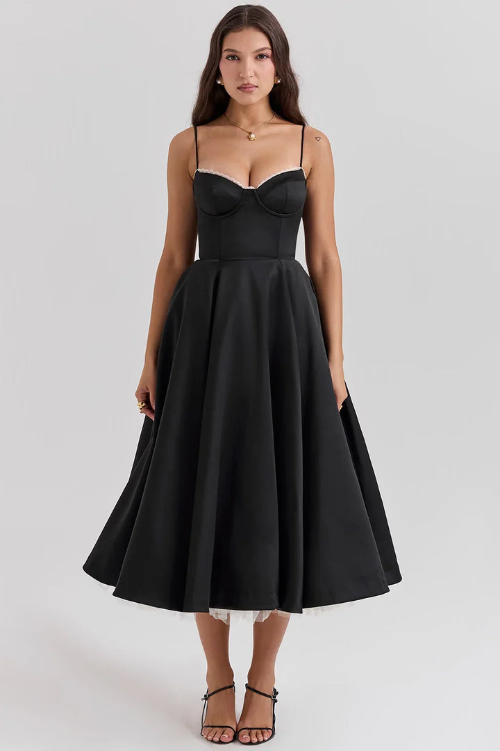 Women's Cocktail Dress with Full Skirt | Midi