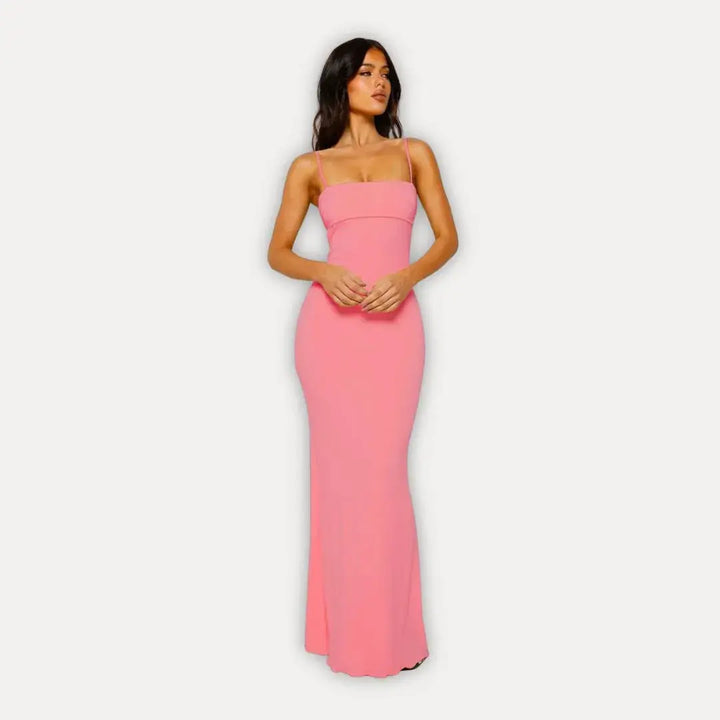Women's Cocktail Dress with Open Back | Maxi