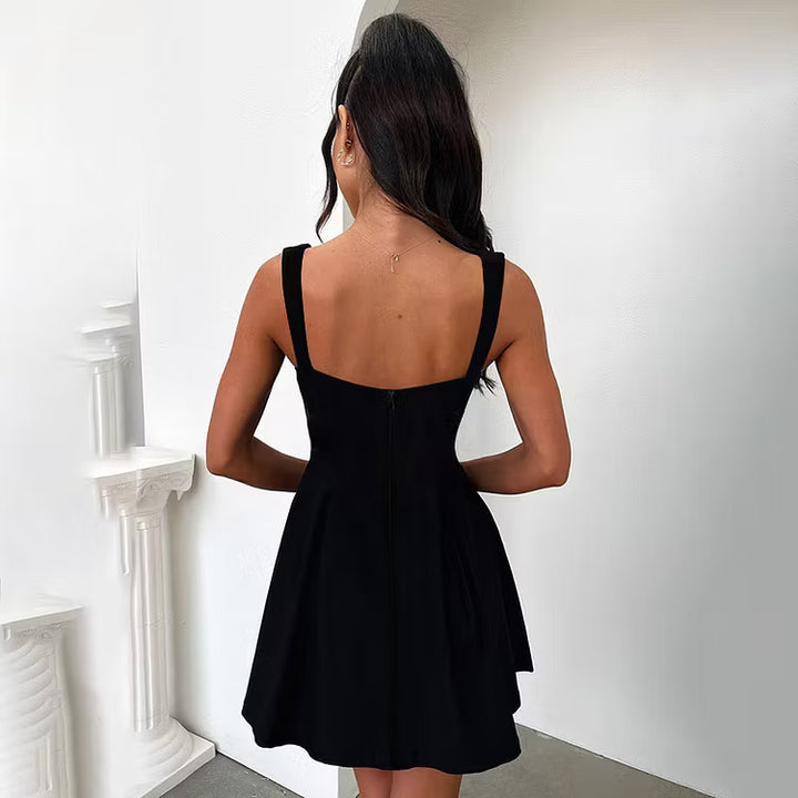 Women's Cocktail Dress with Square Neck | Mini