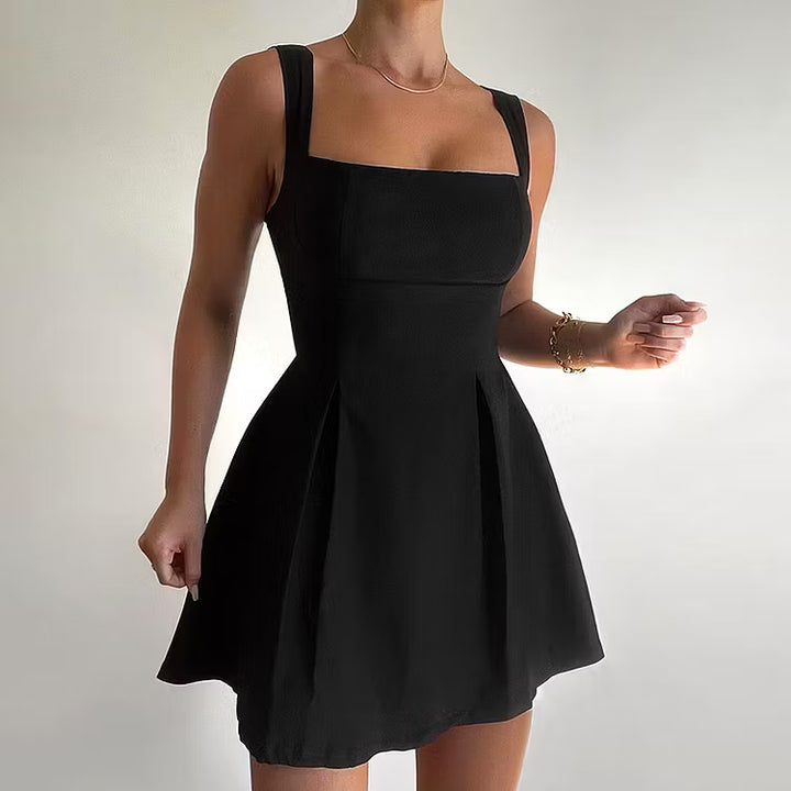 Women's Cocktail Dress with Square Neck | Mini