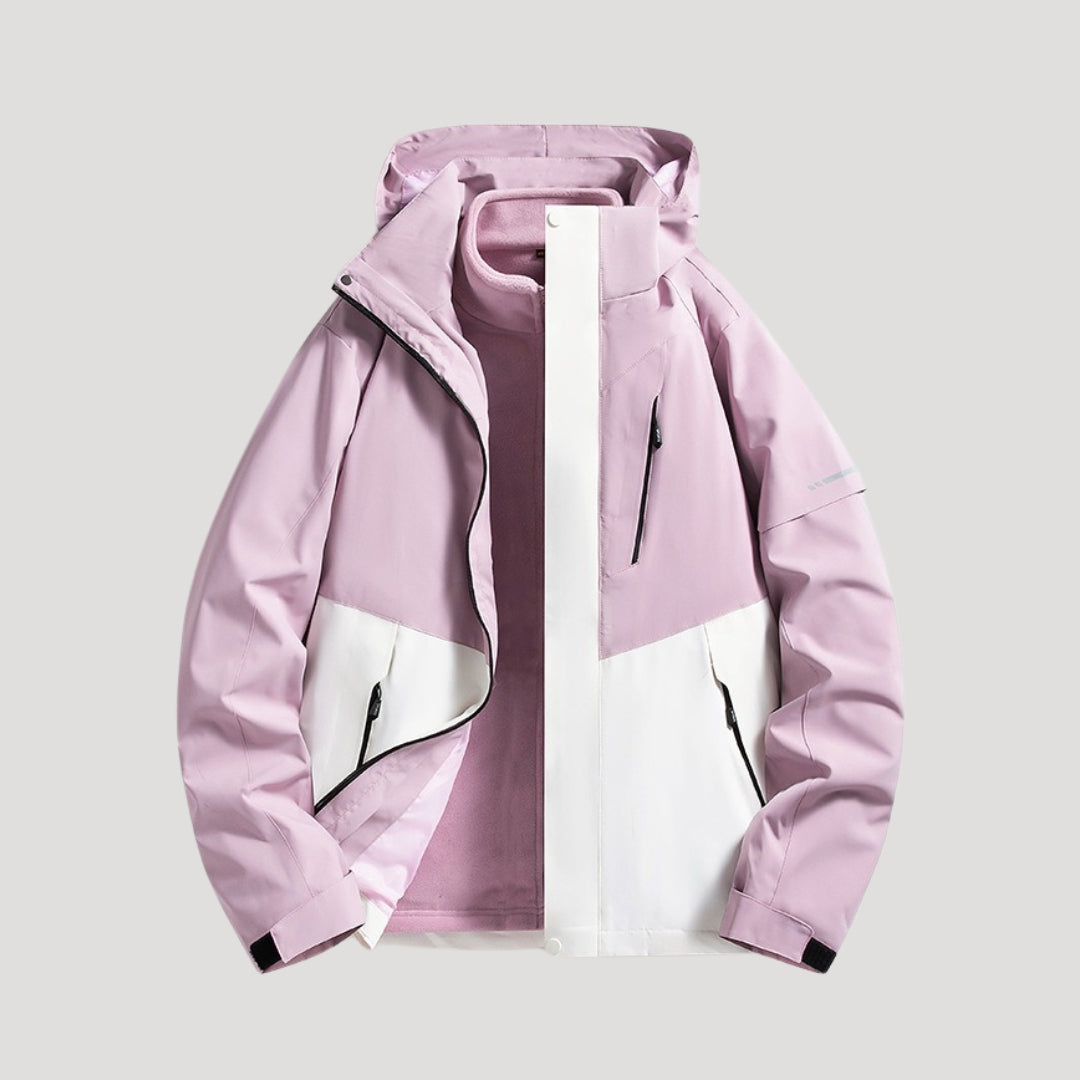Women's Colour Block Windbreaker with Hood | Outdoor