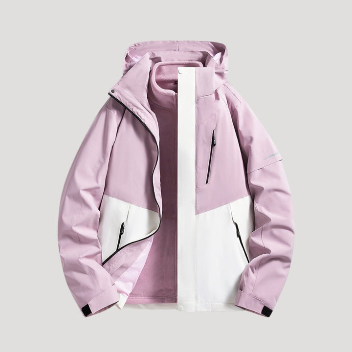 Women's Colour Block Windbreaker with Hood | Outdoor
