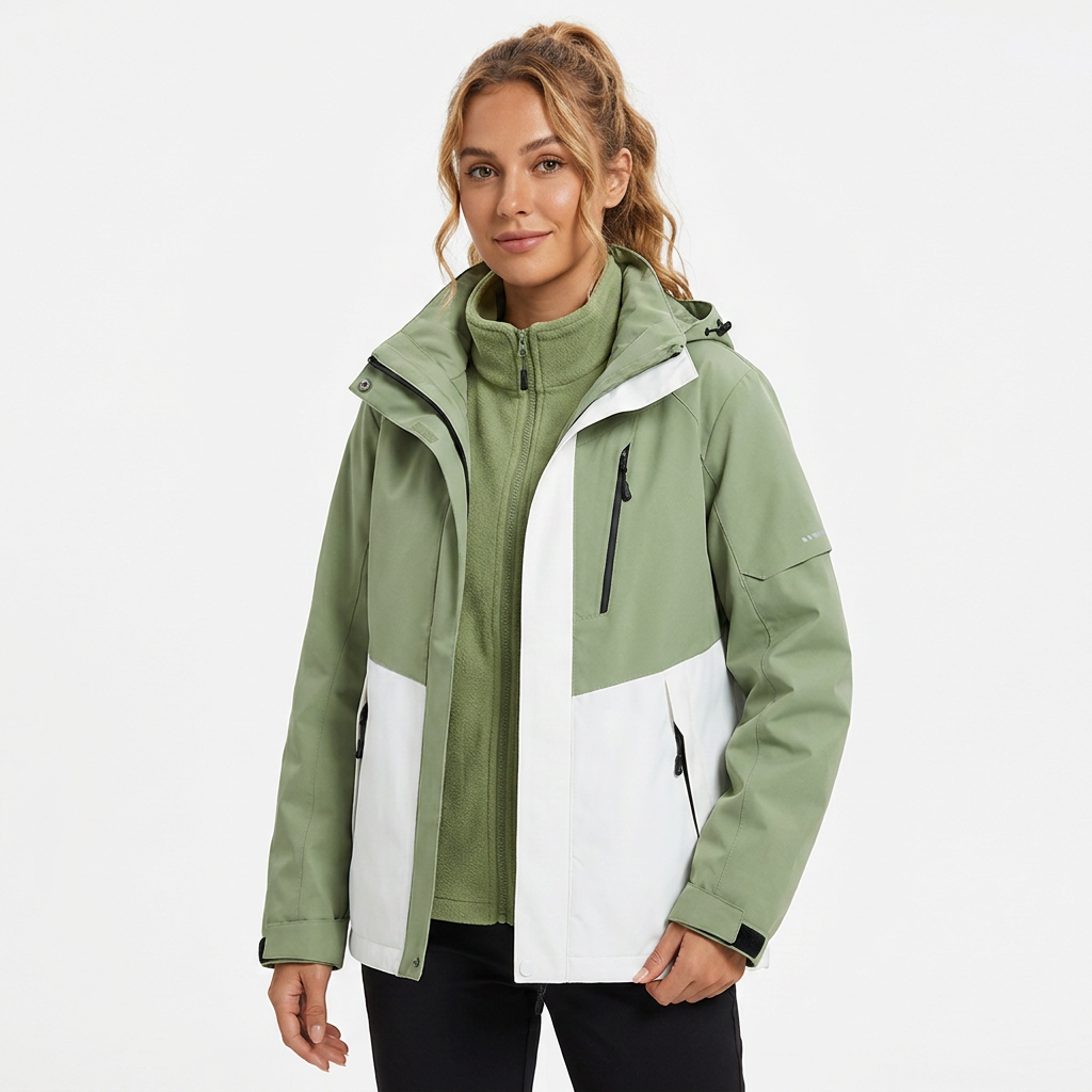 Women's Colour Block Windbreaker with Hood | Outdoor