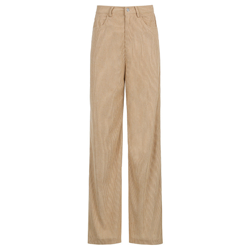 Women's Corduroy Pants with High Waist | Wide Leg